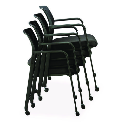 Picture of Elgar Fabric Guest Chair, 24.41 x 22.64 x 31.73, Black Seat, Black Back, Black Base