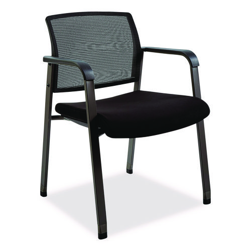 Picture of Elgar Fabric Guest Chair, 24.41 x 22.64 x 31.73, Black Seat, Black Back, Black Base