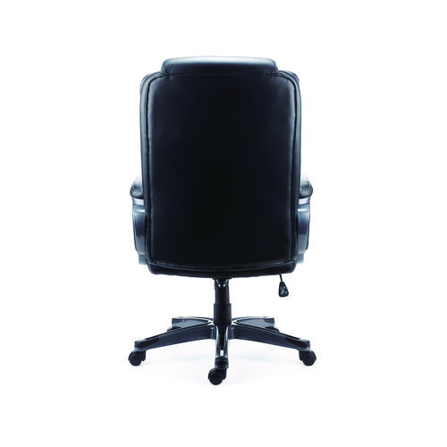 Picture of Kirkdale Bonded Leather Manager Chair, Supports Up to 275 lb, 16.18 to 22.76 Seat Height, Black Seat/Back, Black Base