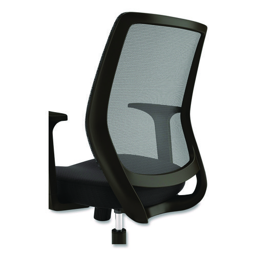 Picture of Wessex Ergonomic Fabric Mesh Swivel Task Chair, Supports Up to 275 lbs, 17.09 to 20.83 Seat Height, Black Seat/Back/Base