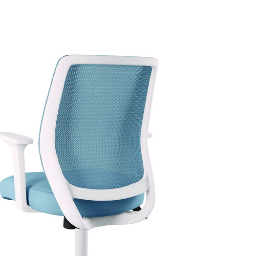 Picture of Wessex Ergonomic Fabric Mesh Swivel Task Chair, Up to 275 lb, 17.09 to 20.83 Seat Height, Seafoam Seat/Back, White Base