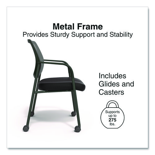 Picture of Wessex Mesh Fabric Guest Chair, 24.41 x 23.62 x 35.04, Black Seat, Black Back, Black Base