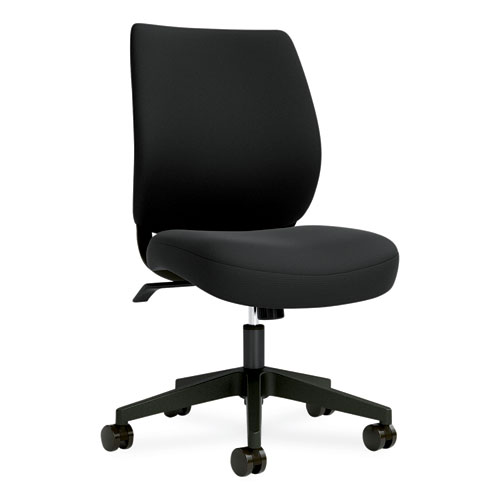 Picture of Wessex Ergonomic Fabric Task Chair, Supports Up to 275 lb, 17.13 to 20.83 Seat Height, Black Seat/Back, Black Base