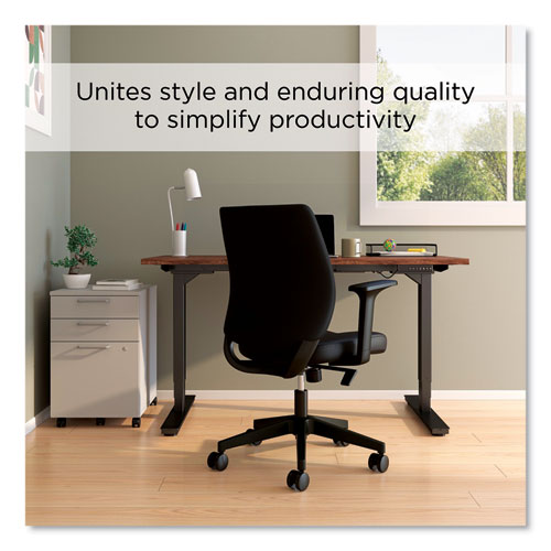 Picture of Wessex Ergonomic Fabric Task Chair, Supports Up to 275 lb, 17.13 to 20.83 Seat Height, Black Seat/Back, Black Base