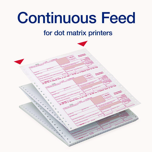 Picture of 4-Part 1099-NEC Continuous Feed Tax Forms, Fiscal Year: 2024, Four-Part Carbonless, 8.5 x 5.5, 2 Forms/Sheet, 24 Forms Total