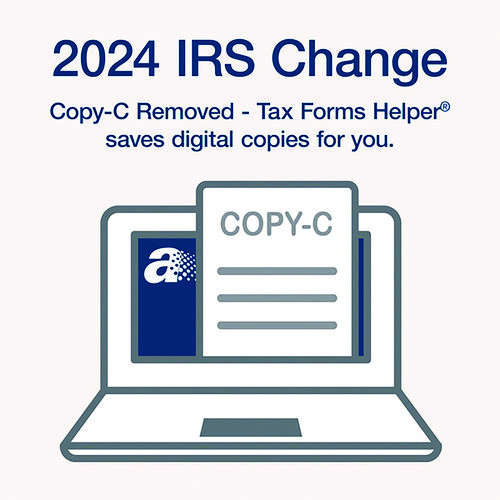 Picture of 4-Part 1099-NEC Tax Form Kit with Security Envelopes and Tax Forms Helper, 2024, 8.5 x 3.5, 3 Forms/Sheet, 24 Forms Total