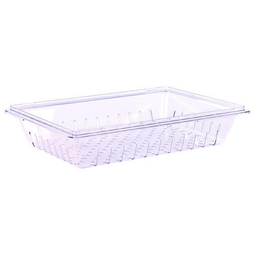 Picture of StorPlus Polycarbonate Food Storage Container Colander, 18 x 26, Clear, Plastic