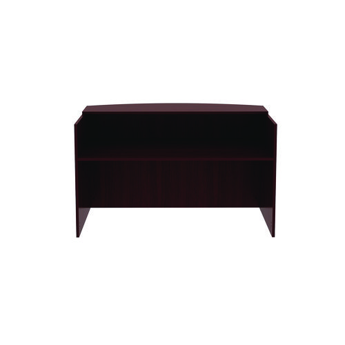 Picture of Alera Valencia Series Reception Desk with Transaction Counter, 71" x 35.5" x 29.5" to 42.5", Mahogany