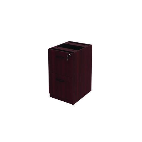 Picture of Alera Valencia Series Full Pedestal File, Left or Right, 2 Legal/Letter-Size File Drawers, Mahogany, 15.63" x 20.5" x 28.5"