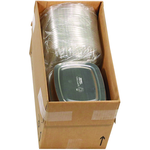 Picture of Classic Carry-Out Container with PET Dome Lid, 46 oz, 9.8 x 7.8 x 1.3, Silver, 50/Carton