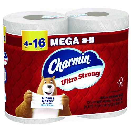 Picture of Ultra Strong Bathroom Tissue, Septic Safe, 2-Ply, White, 242 Sheet/Roll, 4/Pack