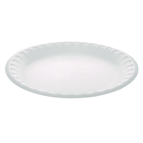 Picture of Placesetter Satin Non-Laminated Foam Dinnerware, Plate, 9" dia, White, 500/Carton