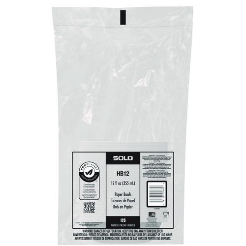 Picture of Compostable Paper Dinnerware, ProPlanet Seal, Bowl, 12 oz, White, 1,000/Carton