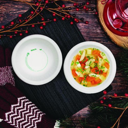 Picture of Compostable Paper Dinnerware, ProPlanet Seal, Bowl, 12 oz, White, 1,000/Carton
