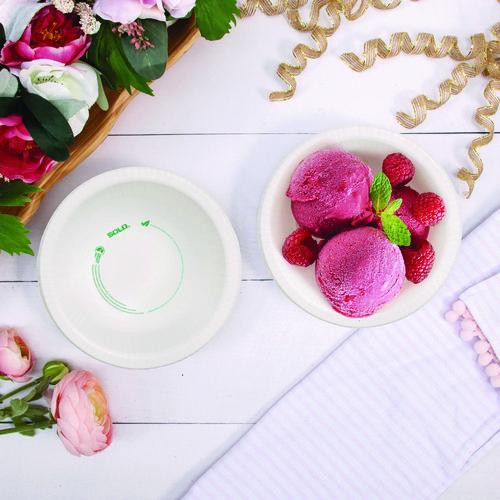 Picture of Compostable Paper Dinnerware, ProPlanet Seal, Bowl, 12 oz, White, 1,000/Carton