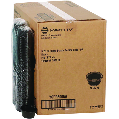 Picture of Plastic Portion Cup, 3.25 oz, Black, 3,000/Carton