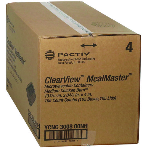 Picture of ClearView MealMaster Chicken Barn, 13.3 x 8.4 x 4, Black/Clear, 105/Carton