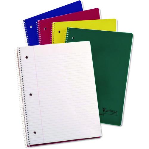 Picture of Earthwise Recycled Notebook, 1-Subject, Medium/College Rule, Randomly Assorted Cover, (80) 11 x 8.5 Sheets