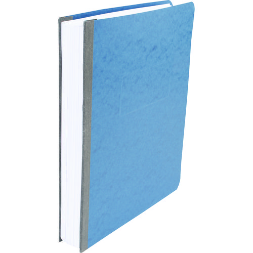 Picture of Pressboard Report Cover with Tyvek Reinforced Hinge, 2-Hole Prong Fastener, 3" Capacity, 8.5 x 11, Light Blue