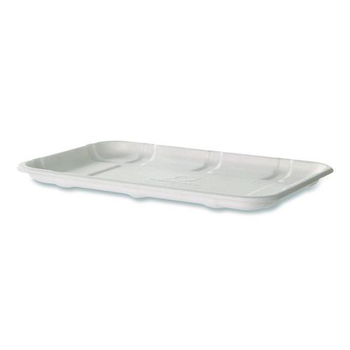 Picture of Meat and Produce Food Trays, 8.5 x 6.2 x 0.5, White, Sugarcane Fiber, 400/Carton