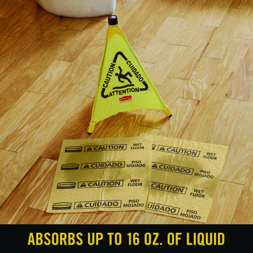 Picture of Over-the-Spill Pad, Caution Wet Floor, 16 oz, 16.5 x 20, 22 Sheets/Pad