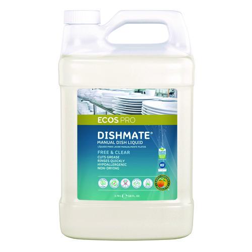 Picture of Dishmate Manual Dish Liquid, Free and Clear, 1 gal Jug, 4/Carton
