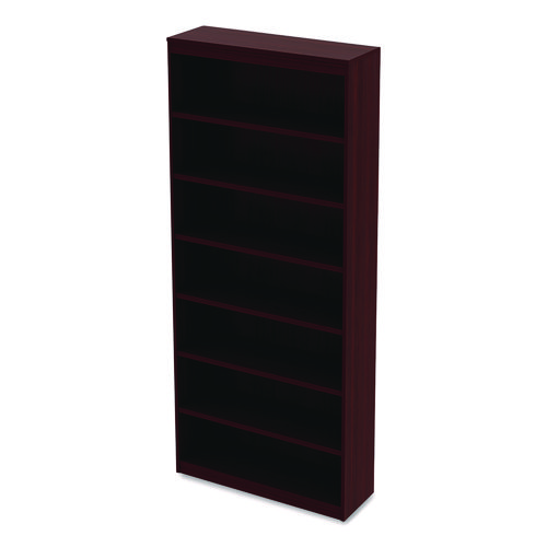 Picture of Alera Valencia Series Square Corner Bookcase, Seven-Shelf, 35.63w x 11.81d x 83.86h, Mahogany