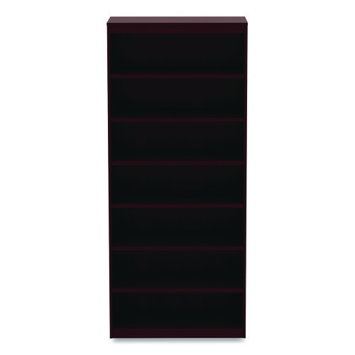 Picture of Alera Valencia Series Square Corner Bookcase, Seven-Shelf, 35.63w x 11.81d x 83.86h, Mahogany