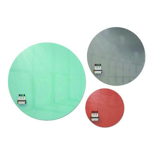 Picture of Coda Low Profile Circular Magnetic Glassboard, 48 x 48, Smoke Surface