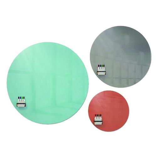 Picture of Coda Low Profile Circular Non-Magnetic Glassboard, 24 x 24, Smoke Surface