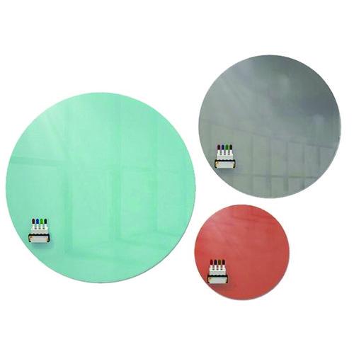 Picture of Coda Low Profile Circular Non-Magnetic Glassboard, 36 x 36, Smoke Surface