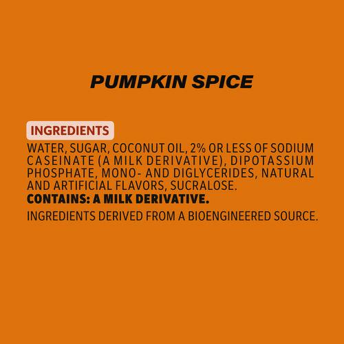 Picture of Liquid Coffee Creamer, Peppermint Mocha/Pumpkin Spice, 0.38 oz Mini Cups, 50/Pack, 4 Packs/Carton