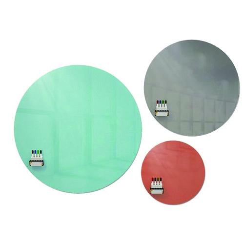 Picture of Coda Low Profile Circular Non-Magnetic Glassboard, 48 x 48, Smoke Surface