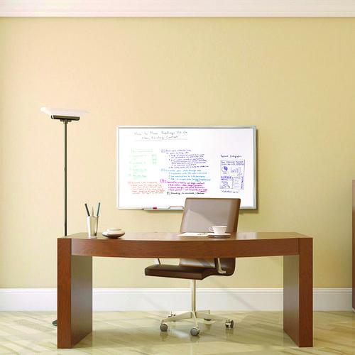 Picture of Non-Magnetic Whiteboard with Aluminum Frame, 87.91" x 48.5", White Surface, Satin Aluminum Frame