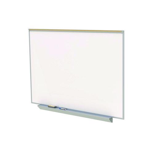 Picture of Proma Projection Magnetic Porcelain Whiteboard, 87.91" x 48.5", White Surface, Satin Aluminum Frame