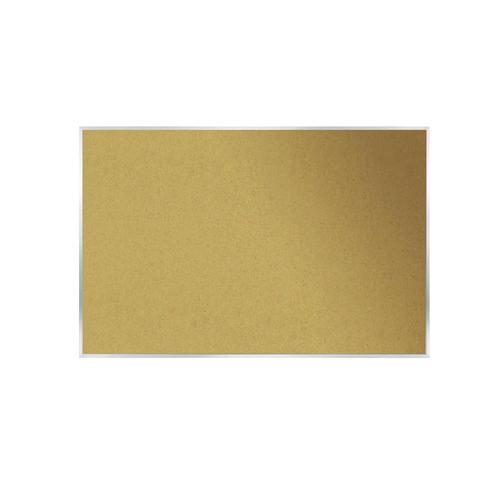 Picture of Natural Cork Bulletin Board with Aluminum Frame, 87.91" x 48.5", Tan Surface, Satin Aluminum Frame
