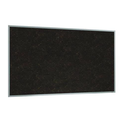 Picture of Natural Cork Bulletin Board with Aluminum Frame, 87.91" x 48.5", Chocolate Surface, Satin Aluminum Frame