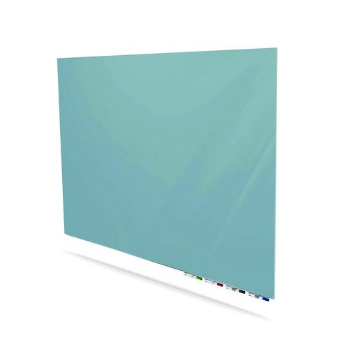 Picture of Aria Low-Profile Frameless Magnetic Glassboard, 96" x 48", Denim Blue Surface
