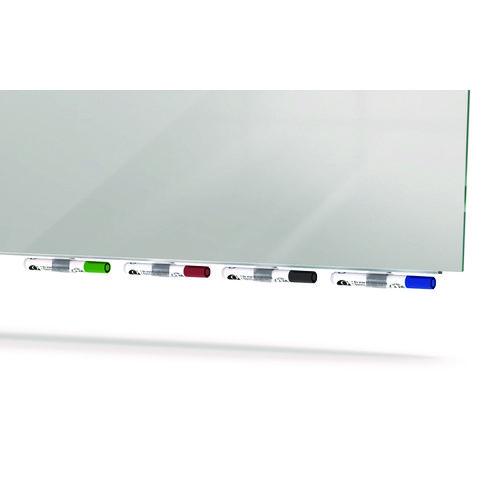 Picture of Aria Low-Profile Frameless Magnetic Glassboard, 96" x 48", Gray Surface