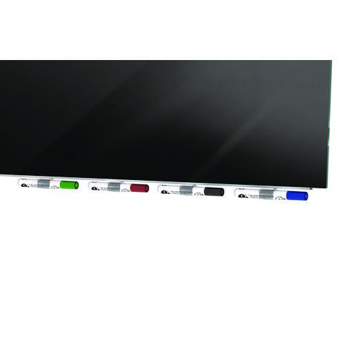 Picture of Aria Low-Profile Frameless Magnetic Glassboard, 120" x 48", Black Surface