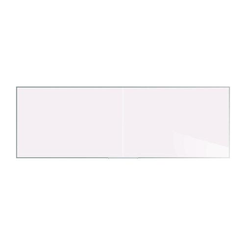Picture of Two-Piece M2 Non-Magnetic Whiteboard with Aluminum Frame, 144.5" x 48.5", White Surface, Satin Aluminum Frame