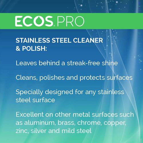 Picture of Stainless Steel Cleaner and Polish, Free and Clear Scent, 32 oz Spray Bottle, 6/Carton