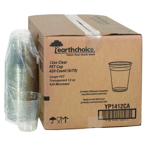 Picture of RPET Cold Cup, 12 oz, Plastic, Clear, 420/Carton