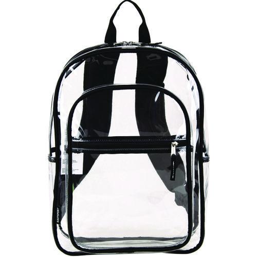 Picture of Clear with Color Trim Backpack, 11.5" x 5" x 16.5", Clear/Black