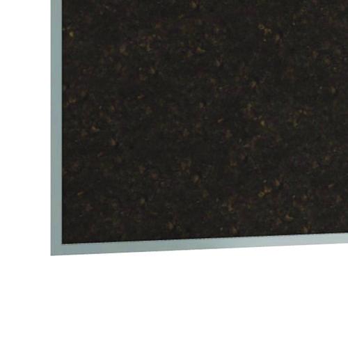 Picture of Natural Cork Bulletin Board with Aluminum Frame, 87.91" x 48.5", Chocolate Surface, Satin Aluminum Frame