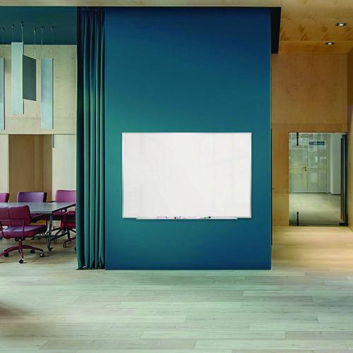 Picture of M1 Porcelain Magnetic Whiteboard, 87.91" x 48.5", White Surface, Satin Aluminum Frame