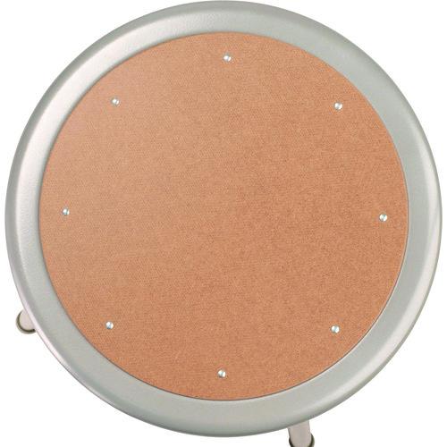 Picture of 6200 Series Height Adjustable Heavy Duty Steel Stool, Backless, Supports 500lb, 31" to 39" Seat Height, Brown Seat, Gray Base