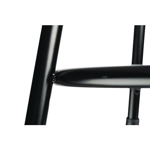 Picture of 6400 Series Height Adjustable HD Vinyl Padded Steel Stool, Backless, Supports 500lb, 18.5"-26.5" Seat Height, Black Seat/Base