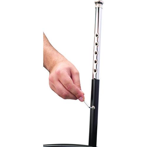 Picture of 6400 Series Height Adjustable HD Vinyl Padded Steel Stool, Backless, Supports 500lb, 18.5"-26.5" Seat Height, Black Seat/Base