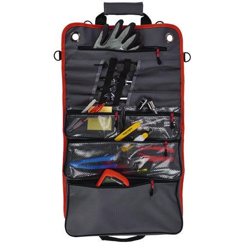 Picture of Arsenal 5874 Roll Up Tool Bag with Zipper Pockets, 5 Zippered Pockets, 7 Tool Slots, 1 x 27 x 16, Polyester, Gray